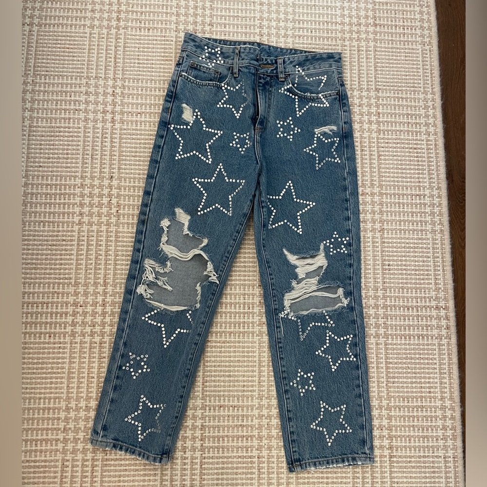 Carmar High Rise Star Rhinestone Jeans